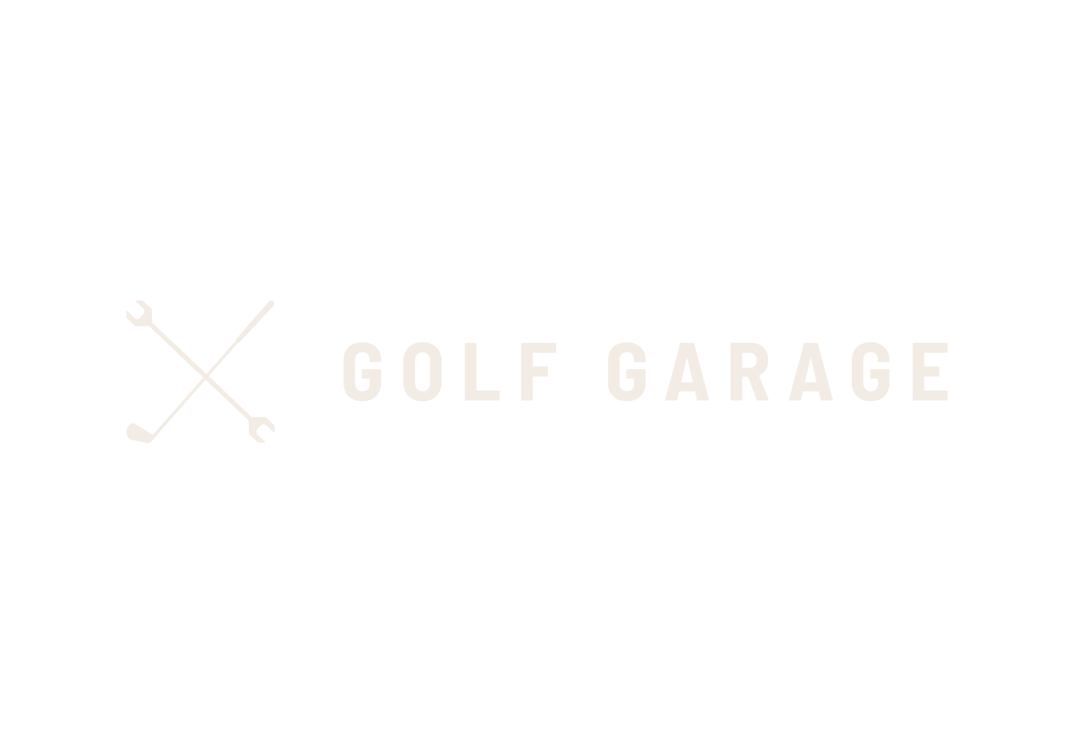 Golf Garage logo, on black