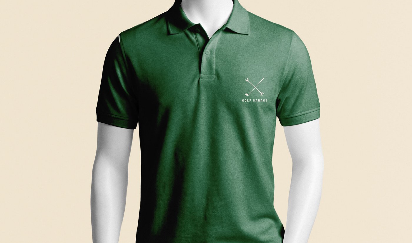 Golf Garage branded polo shirt